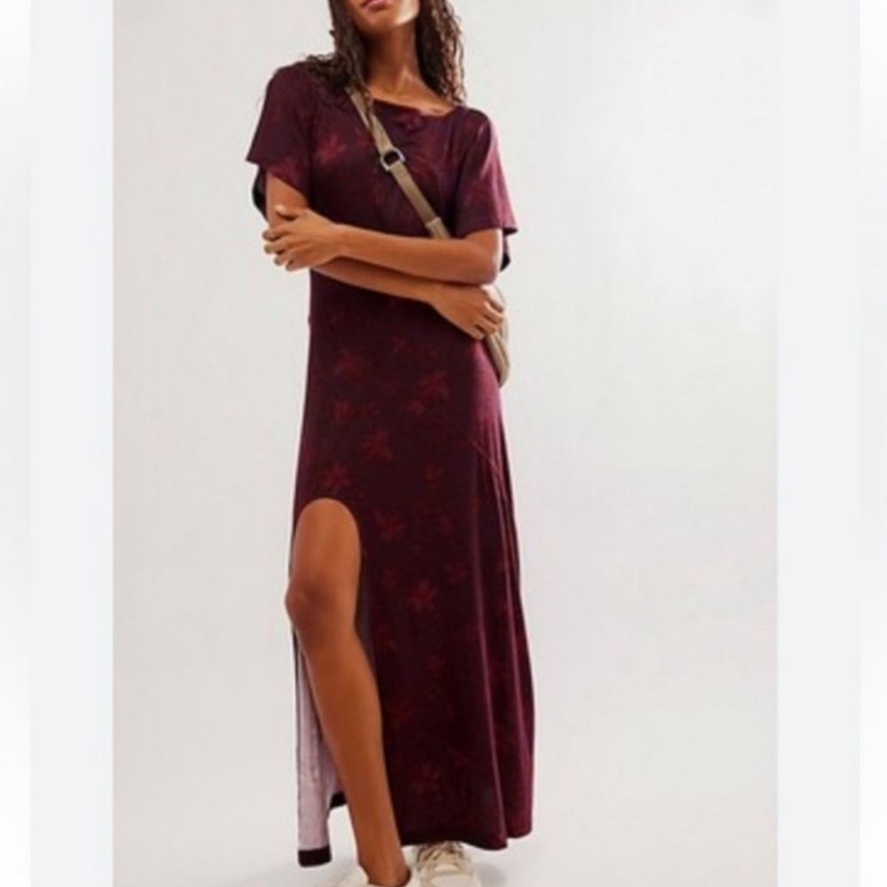 Free People Burgundy Maxi Dress